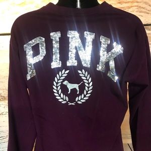 Victoria Secret Bling long sleeve shirt in plum xs